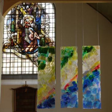 Transparante schildering Lutherse Kerk Woerden